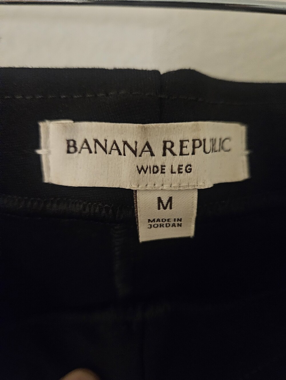 Banana Republic High Rise Black Ponte Wide-Leg Women's Pants - Picture 5 of 5